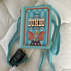 Loungefly Disney Dumbo Story Book Convertible Backpack Crossbody Bag